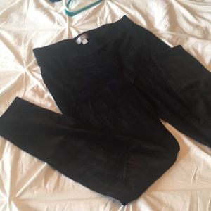 Straight leg black velour legging by sportsavvy